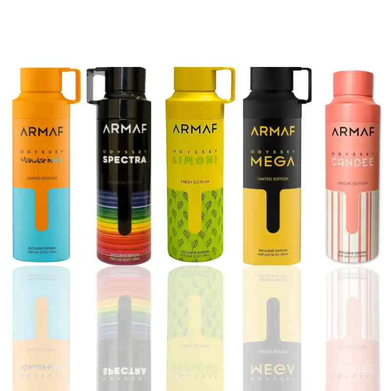 odyssey limoni deodorant + odyssey mega deodorant + odyssey mandarin deodorant + odyssey spectra deodorant + odyssey candee deodorant -- 5 piece bundle
