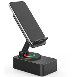 Bluetooth Speaker & Phone Stand with HD Sound and Non-Slip Base for Indoor/Outdoor