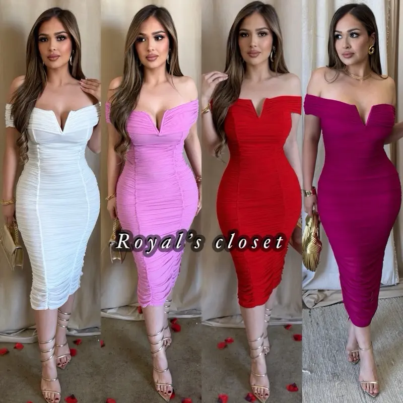 Meybell off the shoulder mesh spring mix Womenswear dress Casual Meybell off the shoulder mesh spring mix Womenswear dress Casual