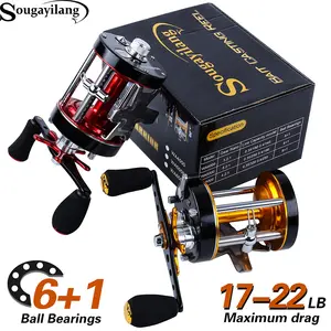 Sougayilang Fishing Reel - 4.2:1/5.2:1 Gear, 6+1 Ball Bearings, Durable Aluminum Alloy, Suitable for Saltwater & Freshwater Fishing