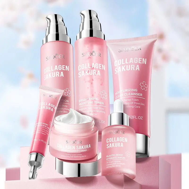 Sakura Collagen Hydrating Skincare Set,Deep Moisture • Radiant Glow • Plump & Smooth Skin