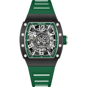Invicta Men's Watch - S1 Rally Automatic Black Dial Green Silicone Strap | 69515