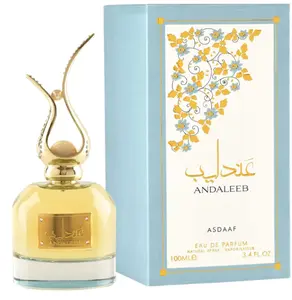 Lattafa Asdaaf Andaleeb Eau de Parfum for Women 3.4oz - Luxurious Arabian Fragrance with Orange Jasmine & Patchouli Notes, Premium Scent