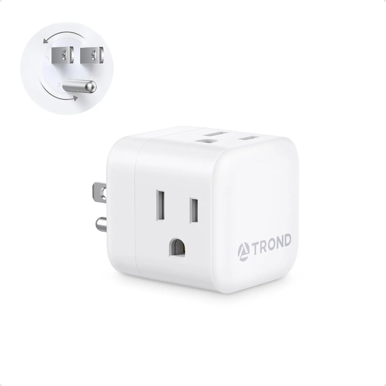 TROND Multi Wall Outlet Extender - Sideways Plug Adapter with 3 ...