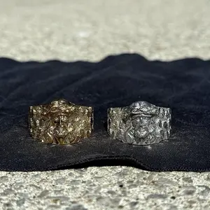 925 Silver Jesus Nugget Ring - Gift For Him / Her