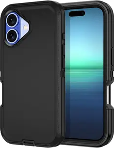 Entronix Heavy Duty Case Designed for iPhone 16/16 Plus/16 Pro/16 Pro Max, Shockproof Smartphone Accessories Cover Protection