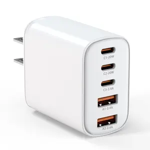 USB C Charger Block, 5 in 1 32W Charging Blocks,5-Port Type C Phone Charging Cubes, 20W Single Max Fast Charger,  2A USB Wall Charger for iPhone 16 15 14 13 12 11 Pro Max, iPad, iPod, Samsung, Galaxy S25,AirPods Pro, Apple Watch Series