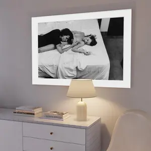 Johnny Depp, Kate Moss,vintage, couple，Minimalist Neutral Poster Print, Aesthetic Wall Decor for Bedroom.