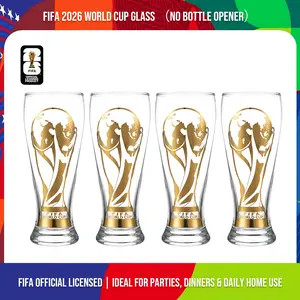 Father's Day Event I 2026 World Cup Themed HouseholdGlass with Trophy Pattern Printed on the Body. Made ofpremium glass, suitable for home, office, and parties.Reusable, perfect for personal use or as a gift