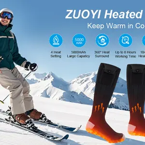 Heated Socks Unisex Rechargeable Washable 5000mah Battery 4 Heating Levels Outdoor Sports Socks Ideal for Hunting Camping Walking Fishing