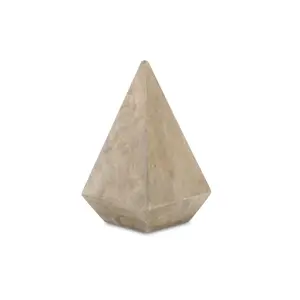 360 stand 4 in. Hand-Carved Natural Solid Wooden Pyramid Figurine, Hand-Painted Nature-Inspired Desktop Statue, Home Decor Statue for Room, Ideal Gift for Home Supplies, Figurines, Decorative, Home Decoration, Hand Carved Wooden