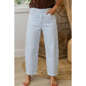 Stay Striped Barrel Jeans