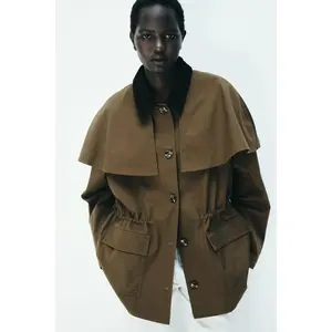 H&M Cape-detail twill jacket