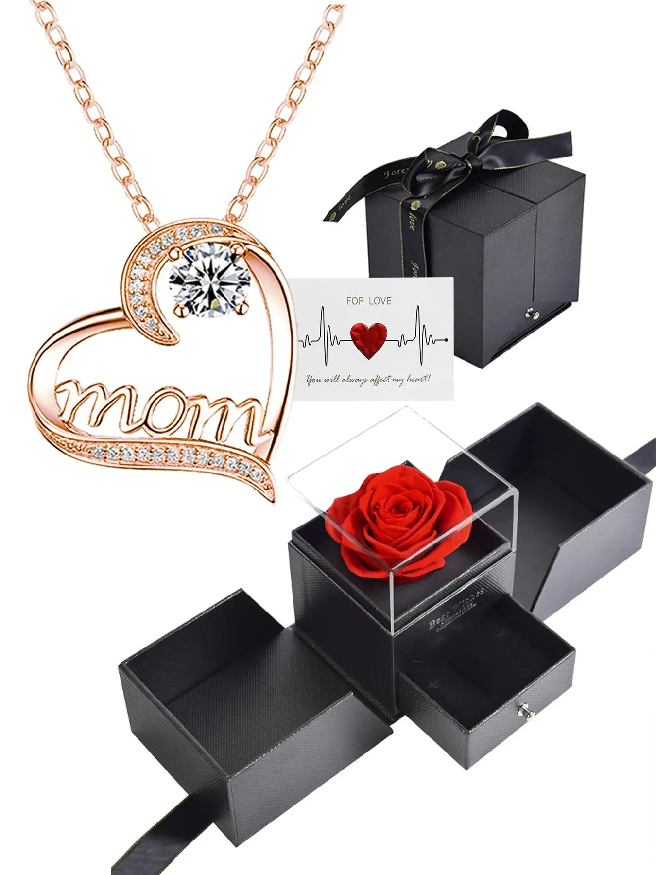 Elegant Heart Necklace, Hollow Out Design Rhinestone Decor Necklace, Summer Fashion Matching Luxury Jewelry Accessories for Women, Valentine's Day, Gi