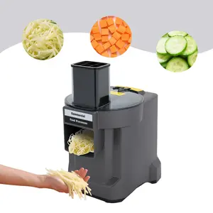 3-in-1 Commercial Vegetable Processor, 110W Vegetable Slicer Shredder Dicer, Electric Food Processor with 3 Blades for households, restaurants, canteens, hotels, fruit shops, dessert shops