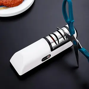 1pc USB Electric Knife Sharpener Automatic Adjustable Rechargeable Knife Sharpener Scissors Stone Kitchen Tool Grinder