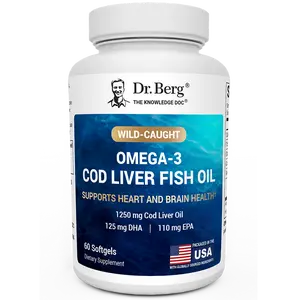Wild-Caught Omega-3 Cod Liver Fish Oil DHA EPA – 60 Softgels