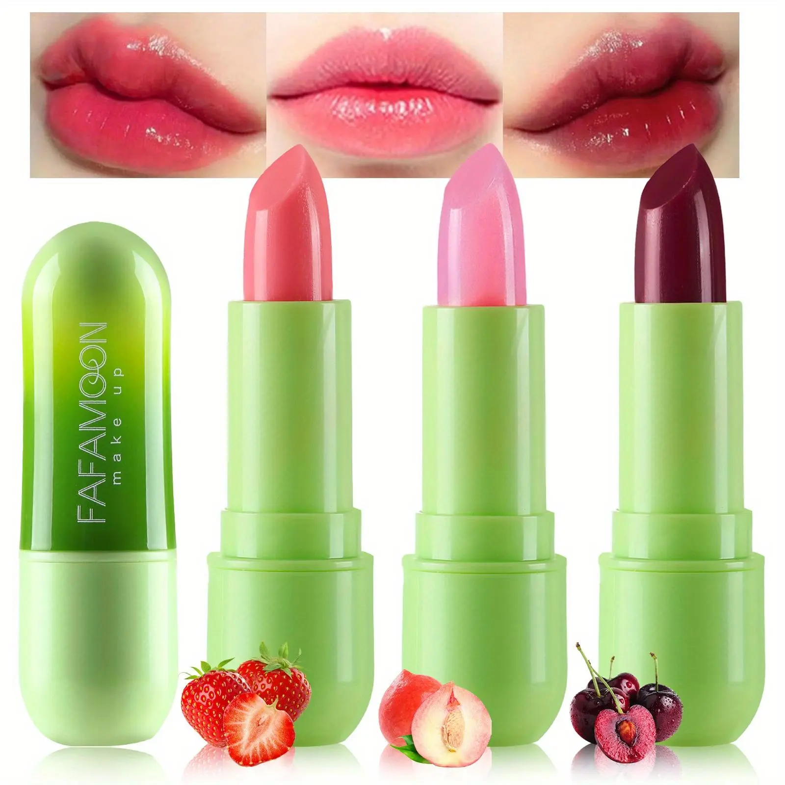 Long Lasting Lipstick, 1 Count Temperature Change Lipstick, Moisturizing Lipstick, Suitable for All Occasions Lip Makeup, Girls and Women Makeup Accessories, Gloss, Lip Balm