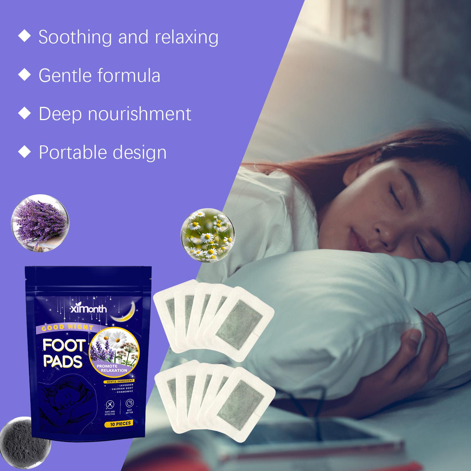 Relaxing Foot Spa Patches for Achy Feet. Deep Cleansing Foot Pads for Stress Relief & Better Sleep, Enriched with Magnesium Glycinate & Valerian Root - 10 Patches