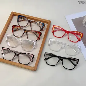 Vintage Cat Eye Reading Glasses for Women, Anti-Blue Light Two-Tone Frame Readers, Stylish Comfortable Eyeglasses for Presbyopia, Fashionable Prescription Ready Readers