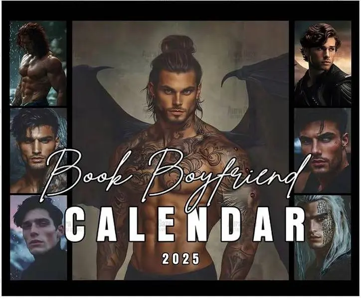 Book Boyfriend Wall Calendar 2025 ACOTAR Throne Of Glass Fourth Wing Haunting Adeline When The Moon Hatched Merch SJM Gifts Rhysand Cassian