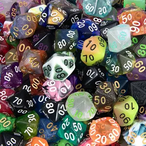 Random 10 Sided Dice Set, Numbers 00-90, Mystery Random Dice, Perfect Gift for Dnd Trpg Coc, Tabletop Gaming Enthusiasts