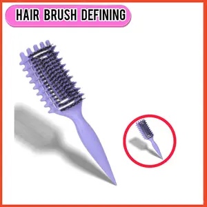Curl Defining Brush for Curly Hair, Vented Detangling Brush for Wet or Dry Hair, Reduces Frizz and Enhances Curls for Women and Men