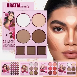 The Latest 43-Color Makeup Collection: Eyeshadow, Highlighter, Blush, Matte and Shimmer Finishes in Brown, Pink, Purple, Red, Metallic Tones, Suitable for Various Party Scenes. palette