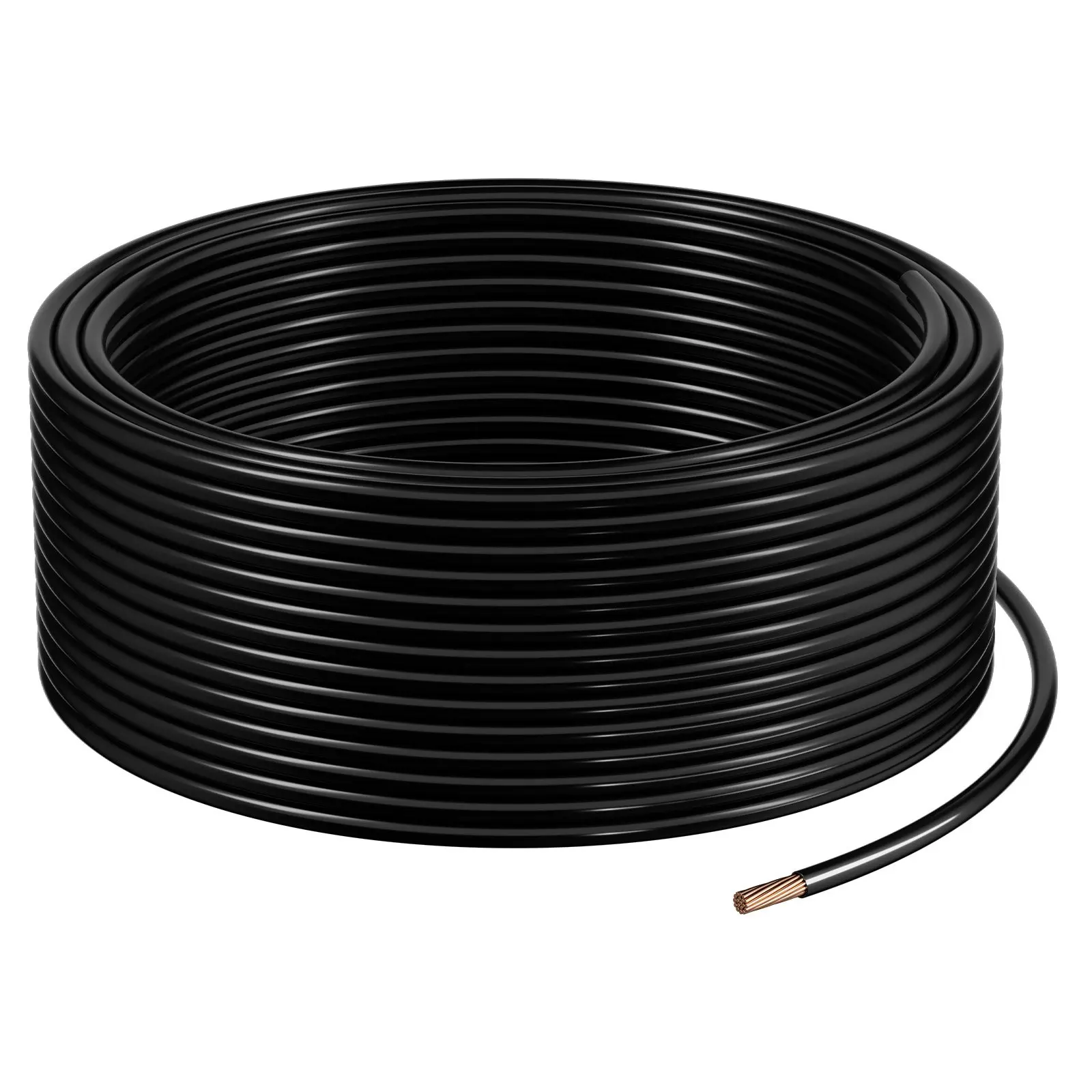 VEVOR 12 AWG THHN Wire, 19-Stranded, 100% OFC Copper Electrical Building Wire with Nylon Jacket, Rated for Up to 600 Volts, for Indoor Outdoor Use, Commercial, Industrial, Residential, Black (100 ft)Summervibes