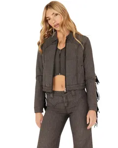 Idyllwind Women's Annex Herringbone Fringe Jacket - Iwfa23o43