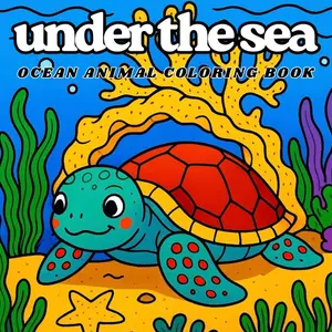 Under the Sea: Ocean animal coloring book, Paperback