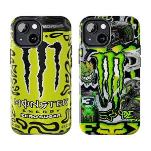 Monster Energy Style Tough Phone Case, Phone Case With A Unique Racing Helmet Design – Shockproof Protective Case For For IPhone 17 Promax, For 16 - 11 Pro Max