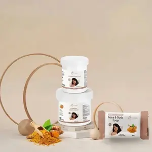 Rubenianturmeric Turmeric Set Skin Repair Body Care 20x Products in Resealable Containers for Daily Moisturizing & Sensitive Skin Care