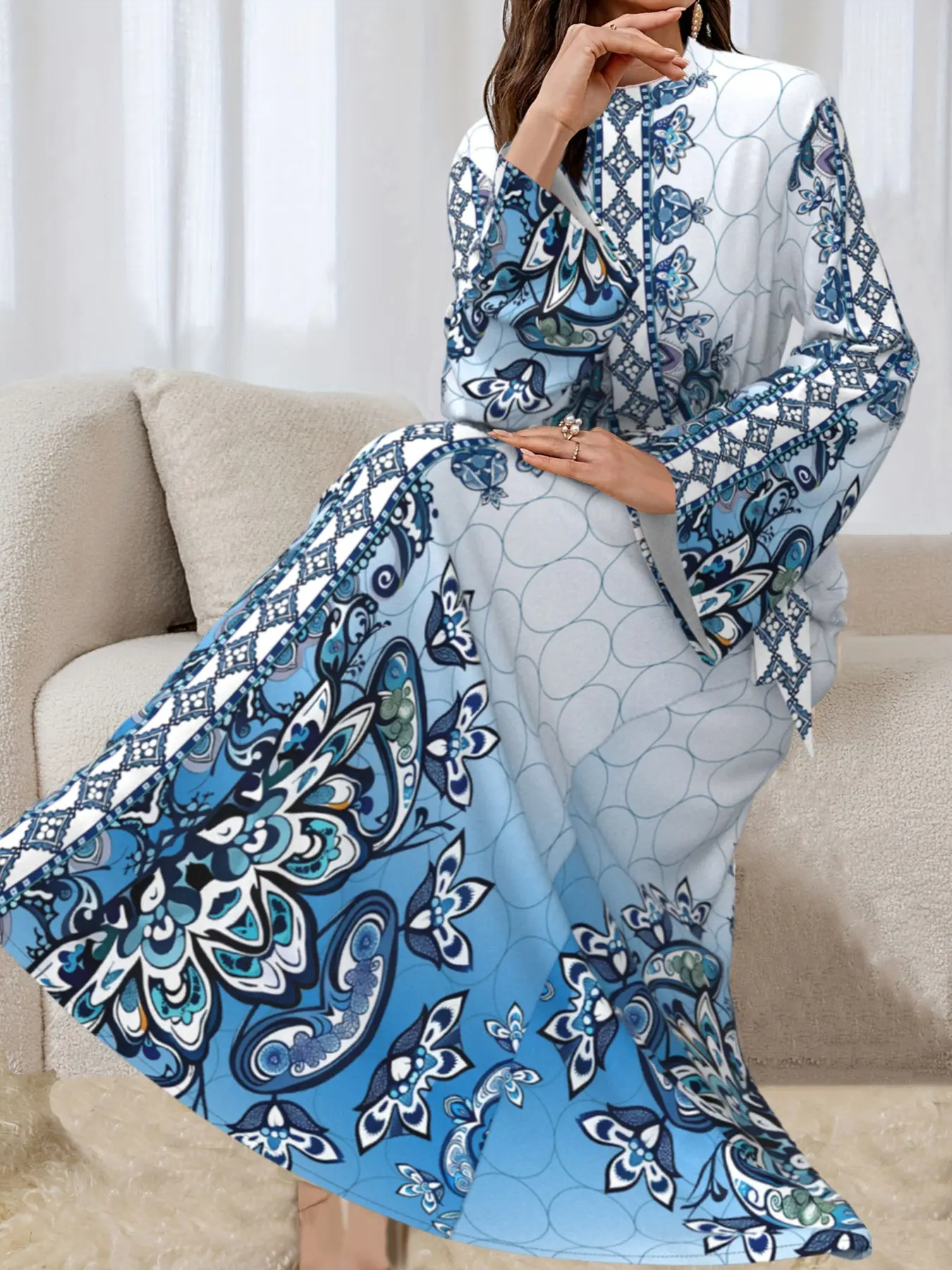 elegant floral maxi dresses Elegant Wholesale Maxi Long Evening Dresses With Double V-Neck main image 0