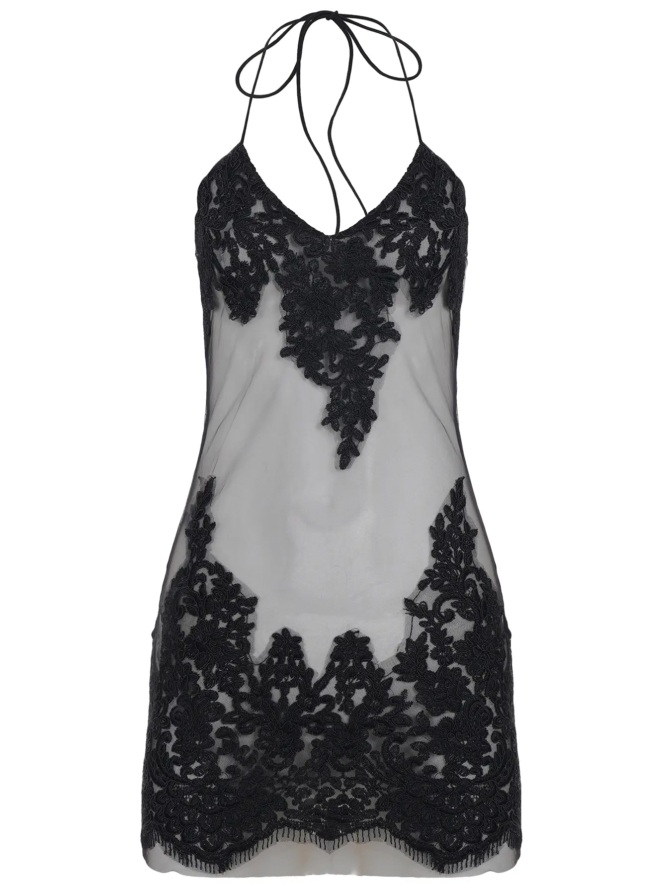brandy sleeveless lace satin bodycon mini dress Kelly Long Sleeve Sequin Mini Dress - White main image 0