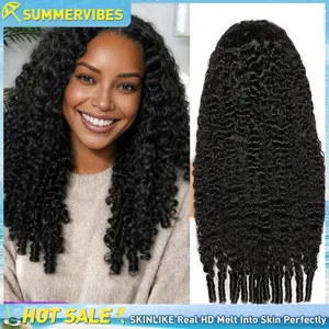 [SummerVibes]Lemoda 200% Density Full 13x6 SKINLIKE Real HD Lace Frontal Burmese Curly Virgin Human Hair Wigs Invisible 0.1mm Ultra-thin Frayed Ends Lace Front Wig Pre Plucked Tiny Knots