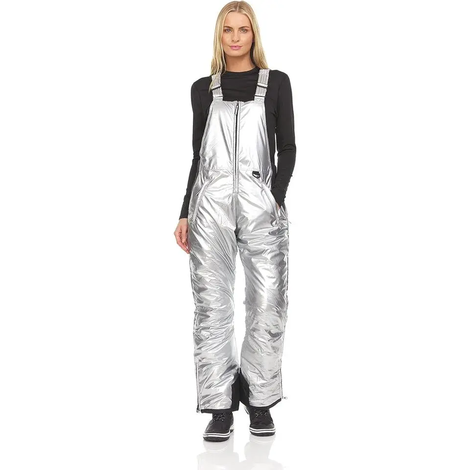 Womens Insulated Water Resistant Ski Snow Bib Pants