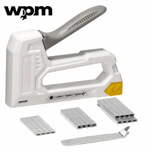 WPM Light Duty Staple Gun for Wood - Red Upholstery Staple Gun with 1600pcs JT21 Staples 1/4, 5/16, 3/8 inch and Staple Remover - Fabric Stapler Gun for Crafts, DIY, Decoration