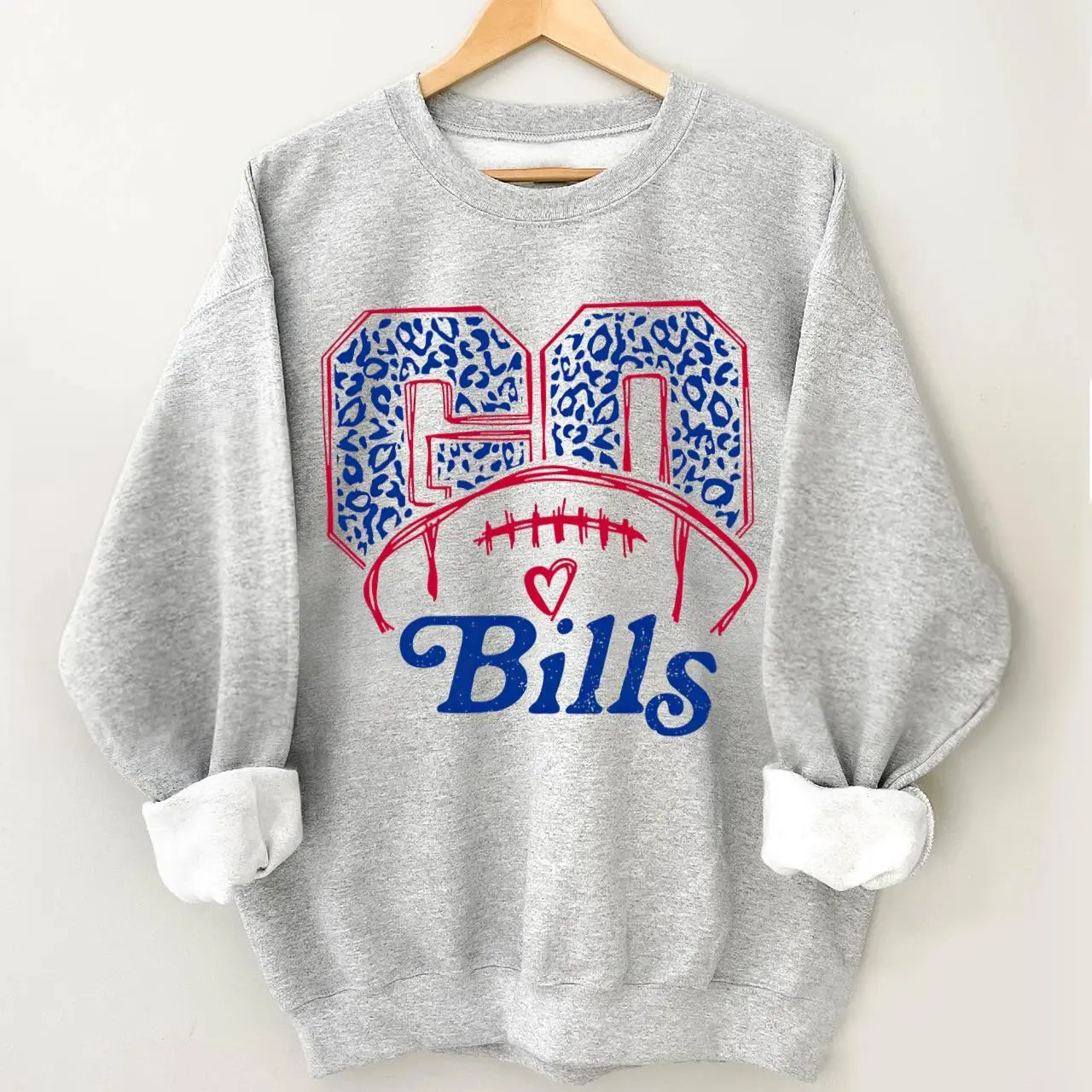 Vintage Buffalo Football Sweatshirt, Football Fan Gifts Sweatshirt, Unisex Gifts For Football Fan