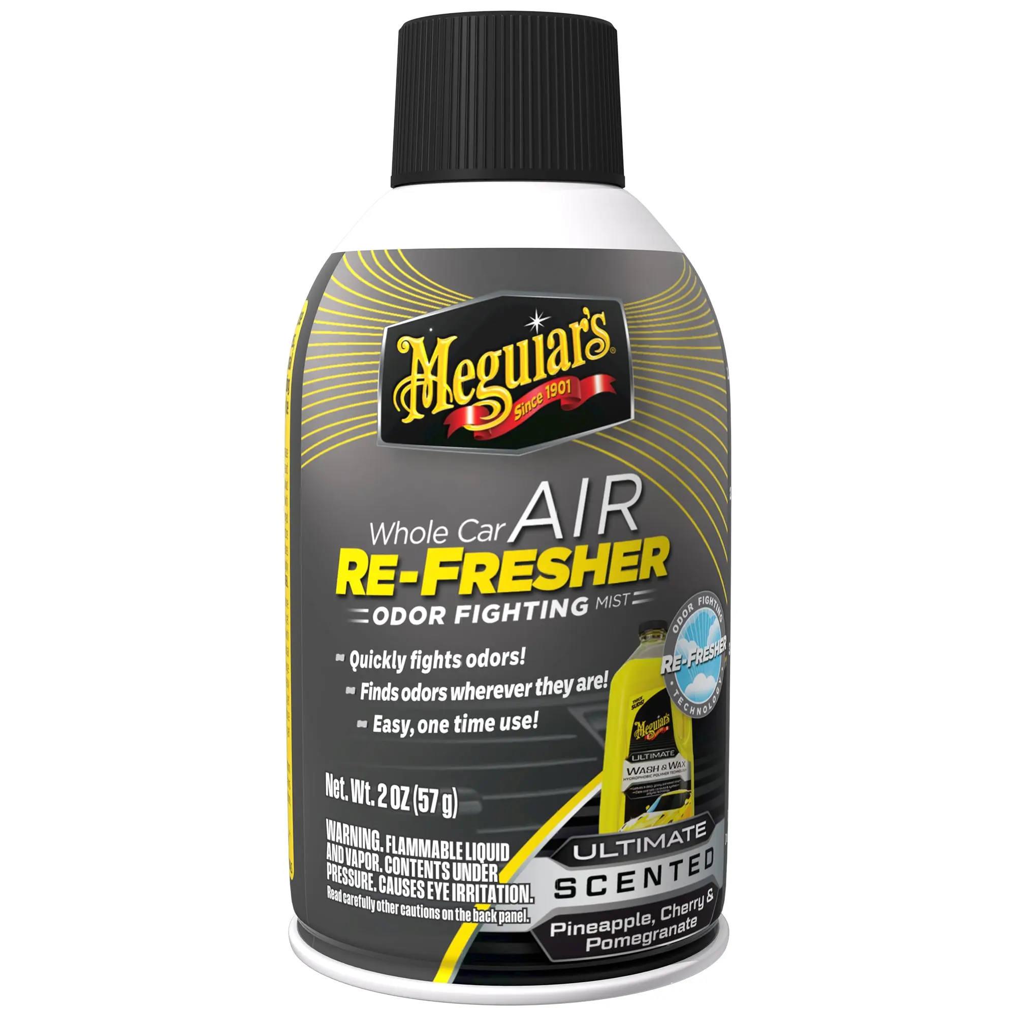 Meguiar's Whole Car Air Re-Fresher Odor Fighting Mist - Ultimate Scent (Pinapple, Cherry & Pomegranate) - 2 oz
