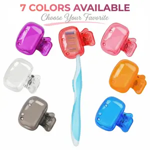 Spring Snap Toothbrush Head Protective Cover, 7 Color Options, Portable Dustproof Design, Essential Oral Care Accessory, Oral Care Supplies