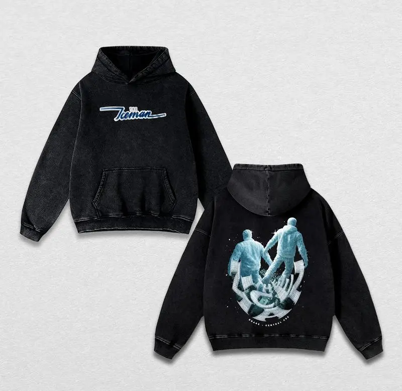 Drakeee's “Iceman” Tour 2025 Vintage Washed Hoodie – Oversized