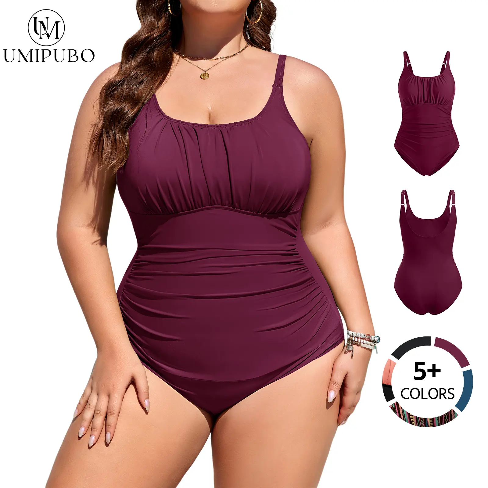 UMIPUBO Plus Size Bathing Suit for Women Tummy Control One Piece Swimsuit Push Up Modest Swim Suits Adjustable Straps L-4XL SwimWeek
