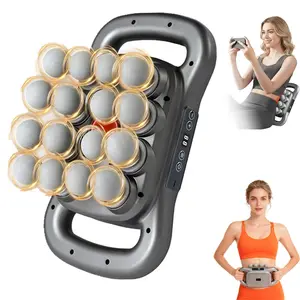 16-Head Deep Tissue Massage Gun Set with 9 Modes & Intensity Levels, Quiet Percussion Muscle Massager for Back/Shoulders/Legs, Portable Rechargeable Massager for Athletes/Office Workers, Usb Rechargeable Massagers