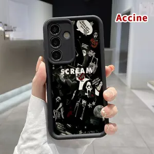 Phone case Compatible with Galaxy S23 Ultra S24 Plus S25 S22+ Ghost Face Killer Anti-Scratch Shockproof TPU Bumper Drop-proof Cover