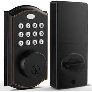 Keyless Entry Door Lock -  Deadbolt Lock with Keypads, Auto Lock, 50 User Codes,    Lock Easy to Install, Ideal for Front Door,  Use, Apartment -  M19 ORB