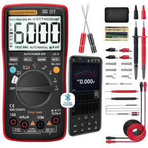 Multimeter Digital Tester Auto-ranging TRMS 6000 Counts Ohmmeter for AC/DC ,Current,Resistance,Continuity,Capacitance,Diodes,Temperature Meansurement,Volt Meter for Automotive