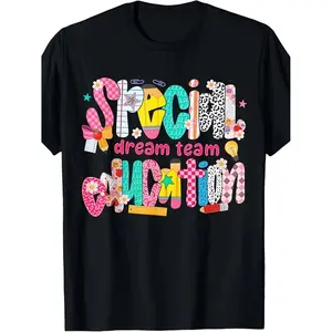 Special Education Dream Team Back To School SPED Teacher T-Shirt | Men'S Casual Short Sleeve, Comfortable Fit, Playful Graphic Tee, Crew Neck, All-Season Wear