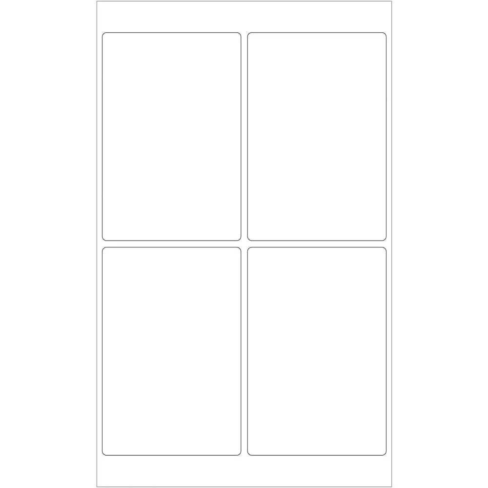 Tape Logic LL268 Acrylic Removable Adhesive Labels & Stickers - 4x6 in (4" W x 6" H) White Rectangles, Peelable, Digital Print Compatible with Laser/Ink Jet Printers, Temporary, Lifts Cleanly, 400-Pack