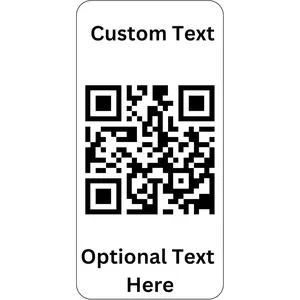 Personalized QR Labels Custom Printed Roll Stickers 2 inch x 1 inch Bar Code Labels  Asset, White (1800)